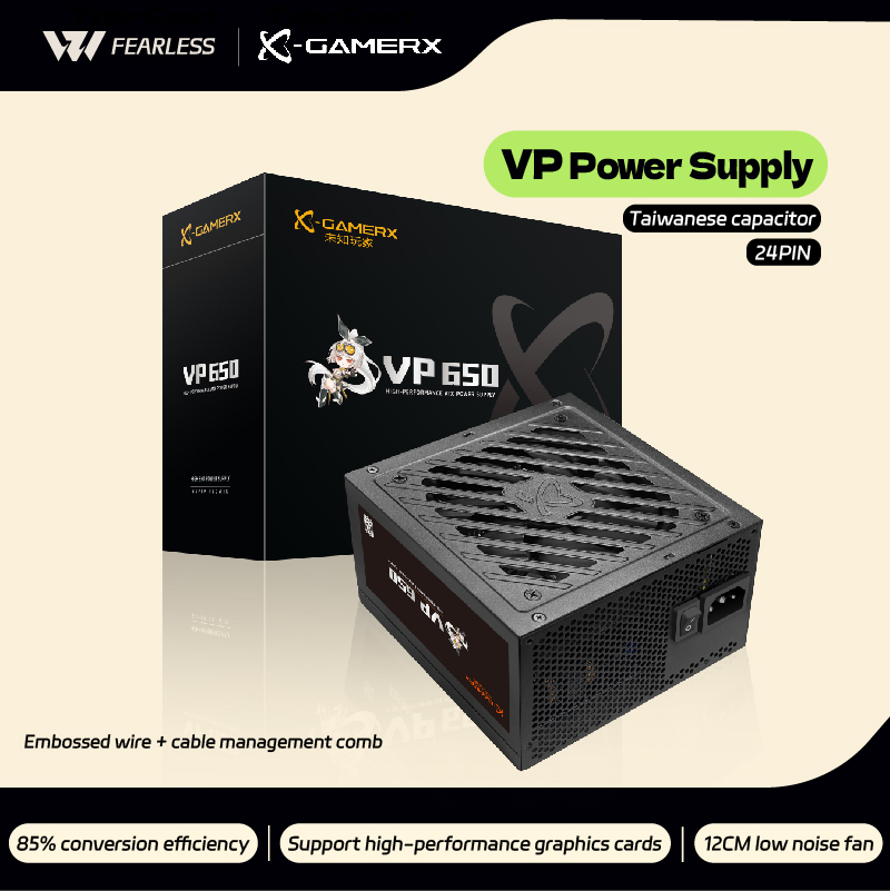 Power Train X-GAMERX VP 650W 7 - Power Supply 750W reseña y precio